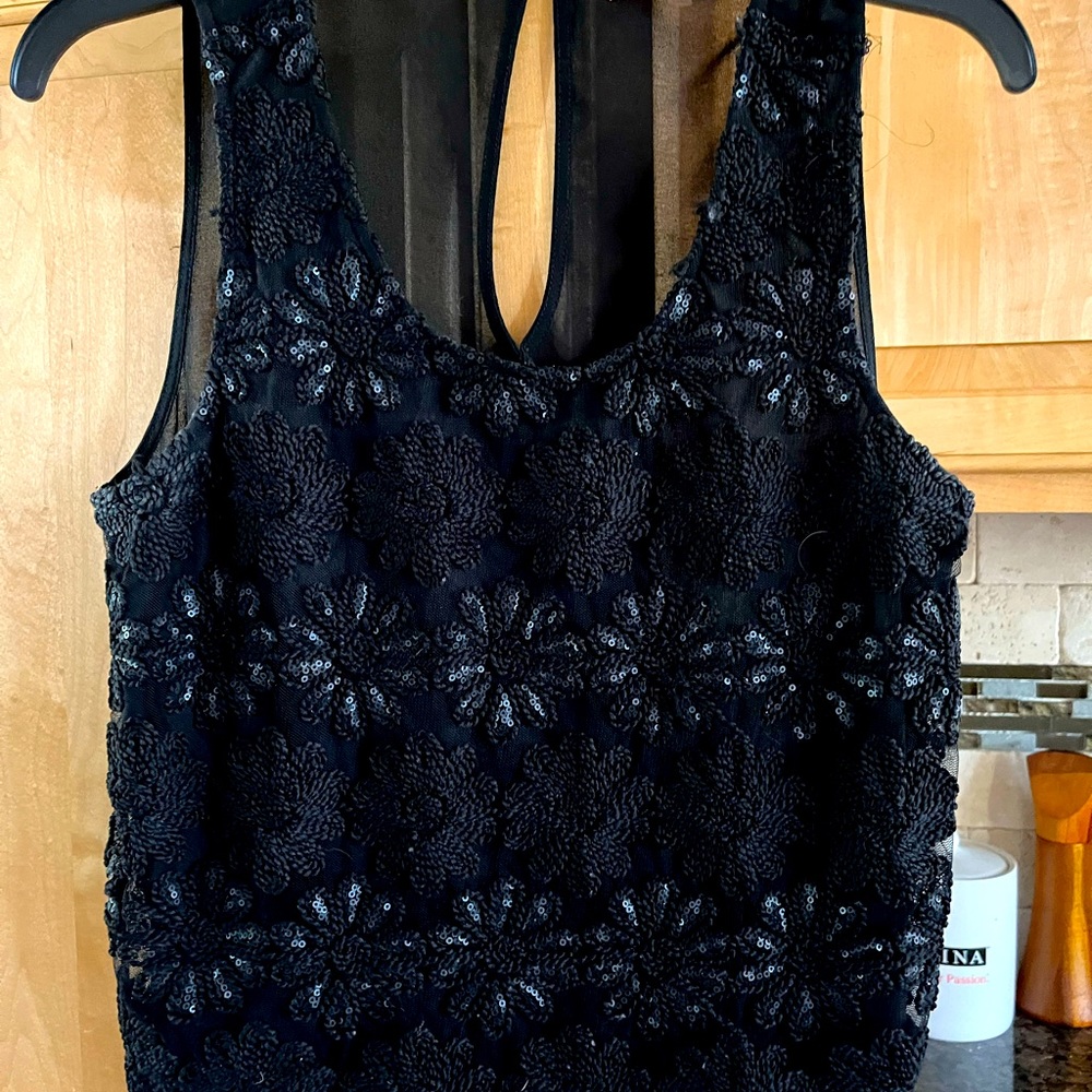 Black Embellished Top by lulumari size Small